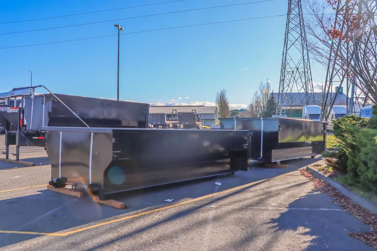 Roll-off dumpster ready for waste disposal at job site for Estate Cleanout Dumpster Rental in North Londonderry